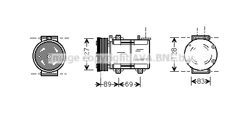 AVA QUALITY COOLING Компрессор, кондиционер FDK322